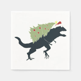 恐竜のクリスマス スタンダードカクテルナプキン