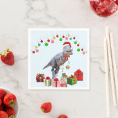 恐竜のクリスマス スタンダードカクテルナプキン (インサイチュ)
