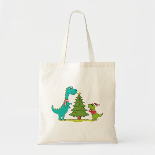 恐竜のクリスマス トートバッグ (正面)