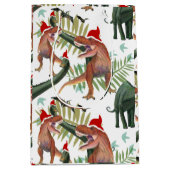 恐竜のクリスマス ミディアムペーパーバッグ (正面)