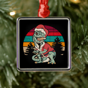 恐竜のクリスマス メタルオーナメント