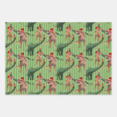 恐竜のクリスマス ラッピングペーパーシート (正面3)