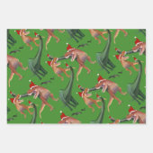 恐竜のクリスマス ラッピングペーパーシート (正面2)