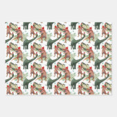 恐竜のクリスマス ラッピングペーパーシート (正面)