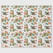 恐竜のクリスマス ラッピングペーパー (フラット)