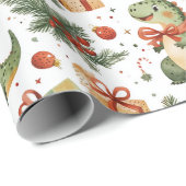 恐竜のクリスマス ラッピングペーパー (ロールコーナー)