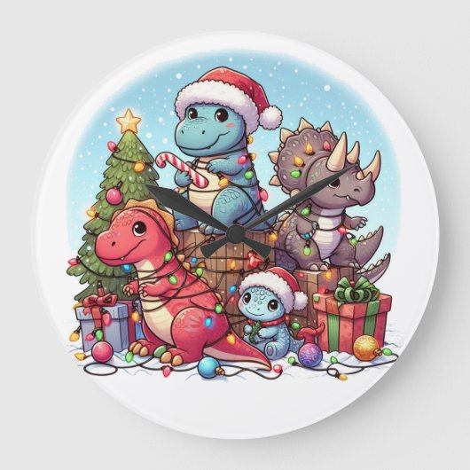 恐竜のクリスマス , ラージ壁時計 (正面)