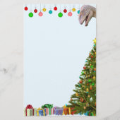 恐竜のクリスマス 便箋 (裏面)