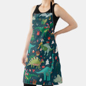 恐竜のクリスマス:新年おめでとう エプロン (インサイチュ)