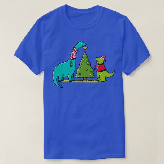 恐竜のクリスマス Tシャツ (デザイン正面)