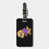 恐竜のクールスケー遊ボード漫画 ラゲッジタグ (正面縦)