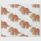 恐竜のクールトリケラトプスの子供 ラッピングペーパー (フラット)