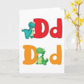 恐竜のグリーティングカード用D カード (黄色い花)
