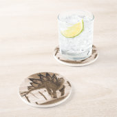 恐竜のコースターのステゴサウルスのセピア色グレゴリーポール コースター (側面)