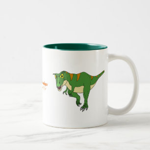 恐竜のコーヒーカップのTレックスおよびステゴサウルス ツートーンマグカップ