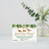 恐竜のサファリはシャワーゲームの数を推測 エンクロージャーカード (スタンド正面)