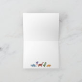 恐竜のサンキューカード子供へ誕生日 サンキューカード (内部)