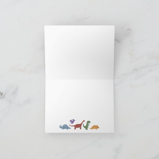 恐竜のサンキューカード子供へ誕生日 サンキューカード (内部)