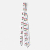 恐竜のシルエット違う群 ネクタイ (裏面)