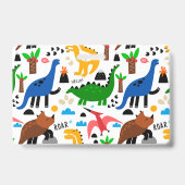 恐竜のシームレスパターン バッジ (裏面)