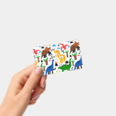 恐竜のシームレスパターン バッジ (手持ち)