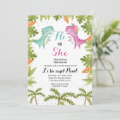 恐竜のジェンダーリビール招待状 招待状 (スタンド正面)