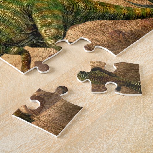 恐竜のジグソーパズルティラノサウルスの贈り物は男の子のために ジグソーパズル (側面)