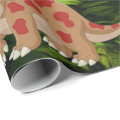 恐竜のジャングルのトリケラトプスの子供 ラッピングペーパー (ロールコーナー)