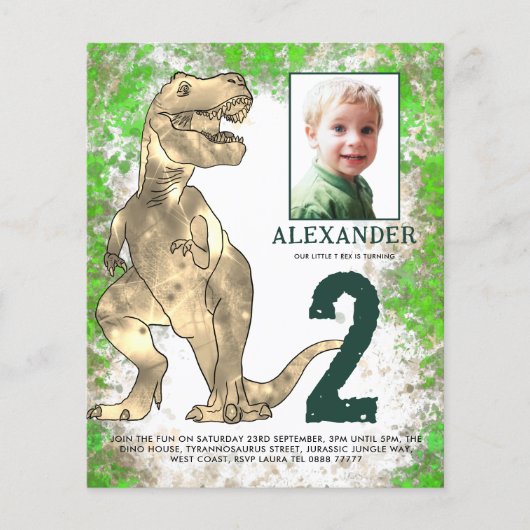 恐竜のジャングル2nd誕生日パーティー写真 (正面)