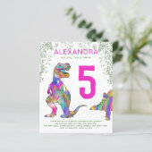 恐竜のジャングル5thバースデーパーティーのピンクの予算 (スタンド正面)