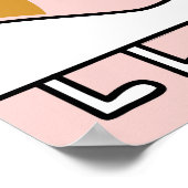 恐竜のジャングル：ヴィンテージ子供っぽいイラストレーション ポスター (角)