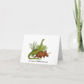 恐竜のジュラ紀のジャングルはメッセージカード感謝していしています サンキューカード (裏面)