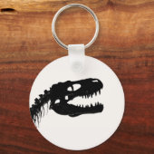 恐竜のスカル骨格のシルエット キーホルダー (正面)