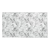 恐竜のスケッチ 枕カバー (裏面-左)