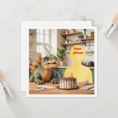 恐竜のステゴサウルスの誕生日だよ！ カード (正面/裏面インサイチュ)