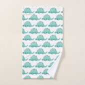 恐竜のステゴサウルスキッズ バスタオルセット (ハンドタオル)