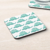 恐竜のステゴサウルス模様 コースター (左側)