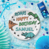 恐竜のストンプチョンパールの誕生日パーティー、任意の年齢 ペーパープレート (パーティー)