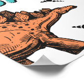 恐竜のストンプチョンパールの誕生日パーティー、任意の年齢 ポスター (角)