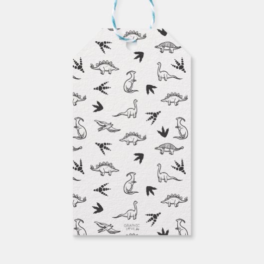 恐竜のストンプチョンプロア誕生日ありがとう ギフトタグ (裏面)