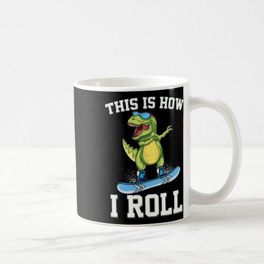 恐竜のスノーボード T-Rex スノーボード コーヒーマグカップ (右)