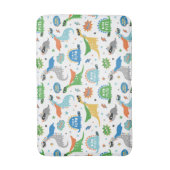 恐竜のスーパーヒーローは明るい色だ バスマット (正面縦)