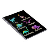恐竜のタイプTrex Triceratops Dinoファン ノートブック (右側)