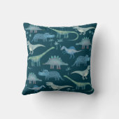 恐竜のダークグリーン クッション (裏面)