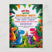 恐竜のテーマのパーティーなんて最悪! ポストカード (正面)