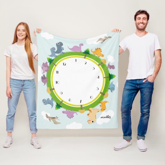 恐竜のテーマのマイル標石毛布 フリースブランケット (インサイチュ)