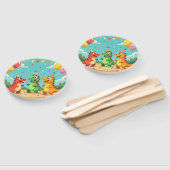 恐竜のテーマの誕生日おめでとう ハンドファン (組立なし)