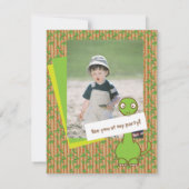 恐竜のテーマキッズの誕生日パーティーの招待 招待状 (裏面)