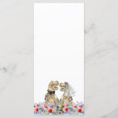 恐竜のテーマ結婚のメニュー メニュー (裏面)