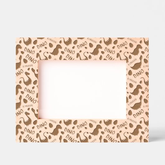 恐竜のデザイン彫刻フレーム レーザー彫刻フレーム (正面)